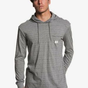 NWT! Quiksilver Zermet Long Sleeve Hooded Tee Sz Medium